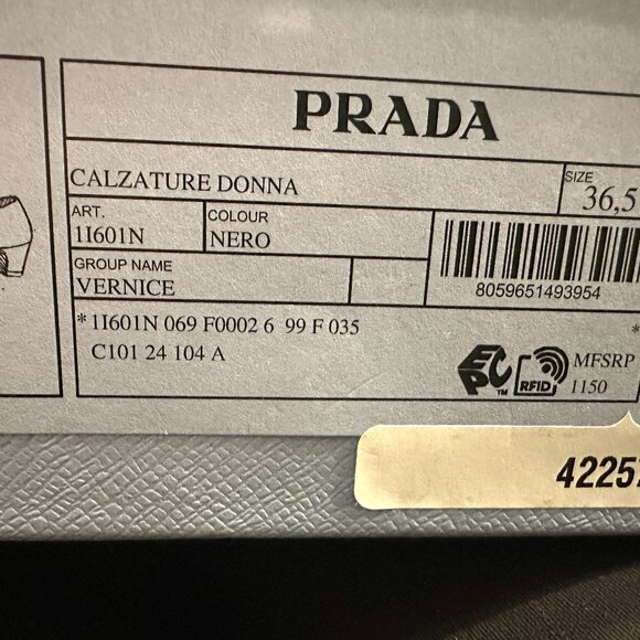 PRADA Modellerie Logo D'Orsay Square Toe Ankle Strap Mary Jane Pumps Heels - Picture 16 of 16